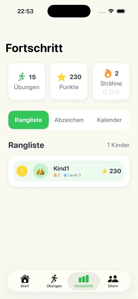 Fortschrittsübersicht