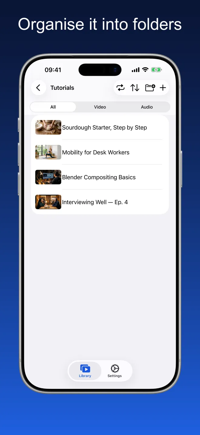 Organise it into folders