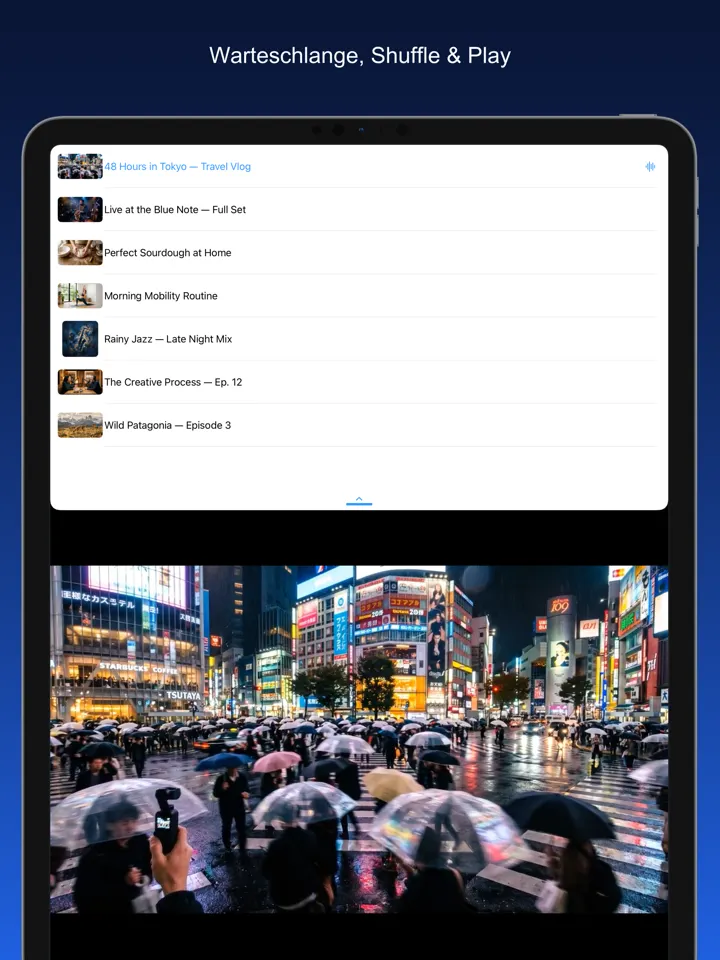 Share2Save – Warteschlange, Shuffle & Play (iPad)