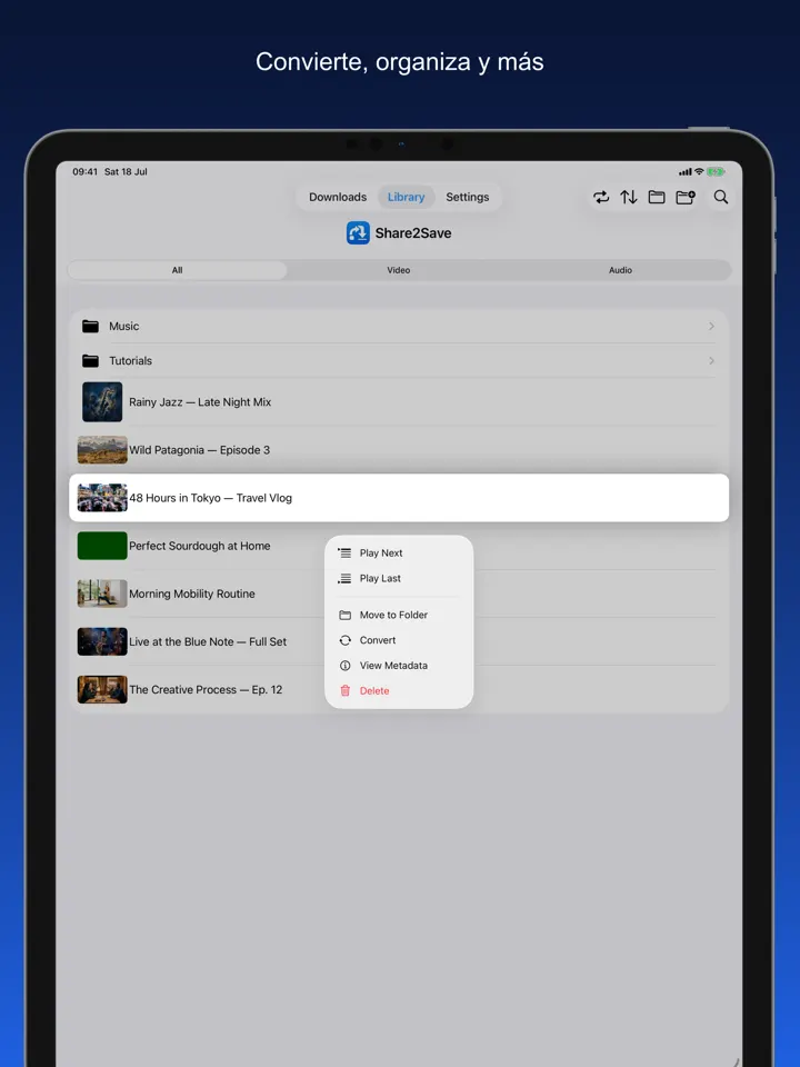 Share2Save – Convierte, organiza y más (iPad)