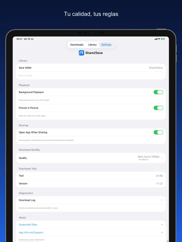 Share2Save – Tu calidad, tus reglas (iPad)