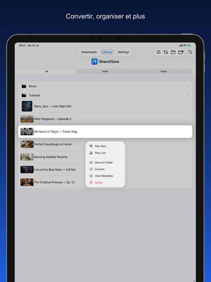 Share2Save – Convertir, organiser et plus (iPad)