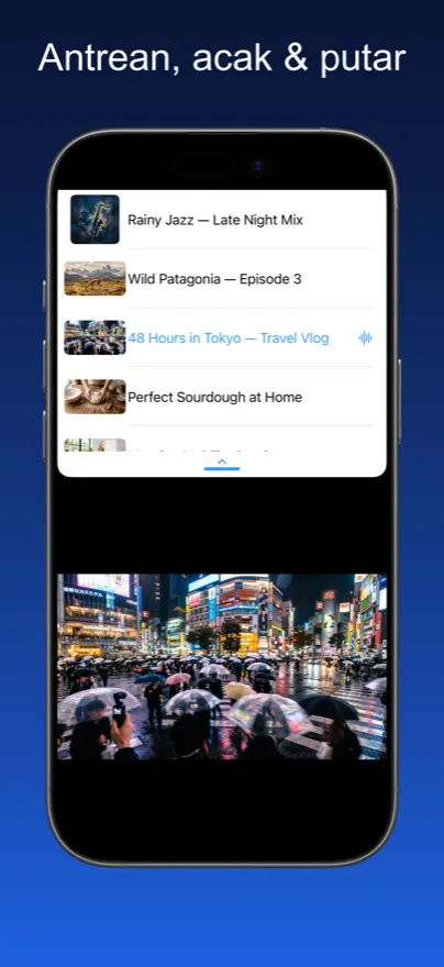 Share2Save – Antrean, acak & putar (iPhone)