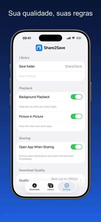 Share2Save – Sua qualidade, suas regras (iPhone)